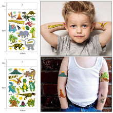 Load image into Gallery viewer, Children's Animal Dinosaur Bronzing Tattoo Stickers Unicorn Mermaid Laser Tattoo Stickers Environmental Protection Colorful Rainbow Stickers