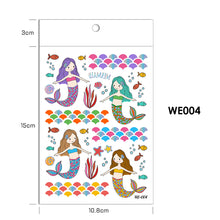Load image into Gallery viewer, Children's Animal Dinosaur Bronzing Tattoo Stickers Unicorn Mermaid Laser Tattoo Stickers Environmental Protection Colorful Rainbow Stickers
