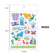 Load image into Gallery viewer, Children's Animal Dinosaur Bronzing Tattoo Stickers Unicorn Mermaid Laser Tattoo Stickers Environmental Protection Colorful Rainbow Stickers