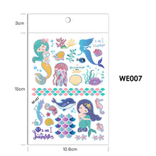 Load image into Gallery viewer, Children's Animal Dinosaur Bronzing Tattoo Stickers Unicorn Mermaid Laser Tattoo Stickers Environmental Protection Colorful Rainbow Stickers