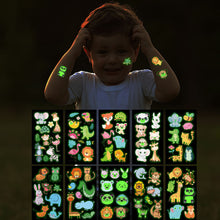 Load image into Gallery viewer, Children's Cartoon Animal Luminous Tattoo Stickers Face Stickers Cute Lion Waterproof Glowing Tattoo Stickers Boy Girls Tattoo