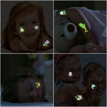 Load image into Gallery viewer, Children's Cartoon Animal Luminous Tattoo Stickers Face Stickers Cute Lion Waterproof Glowing Tattoo Stickers Boy Girls Tattoo