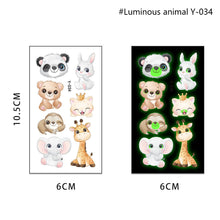 Load image into Gallery viewer, Children's Cartoon Animal Luminous Tattoo Stickers Face Stickers Cute Lion Waterproof Glowing Tattoo Stickers Boy Girls Tattoo