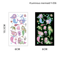 Load image into Gallery viewer, Children's Cartoon Animal Luminous Tattoo Stickers Face Stickers Cute Lion Waterproof Glowing Tattoo Stickers Boy Girls Tattoo