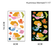 Load image into Gallery viewer, Children's Cartoon Animal Luminous Tattoo Stickers Face Stickers Cute Lion Waterproof Glowing Tattoo Stickers Boy Girls Tattoo