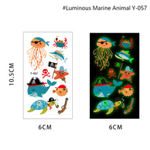 Load image into Gallery viewer, Children's Cartoon Animal Luminous Tattoo Stickers Face Stickers Cute Lion Waterproof Glowing Tattoo Stickers Boy Girls Tattoo