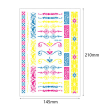 Load image into Gallery viewer, Creative Fluorescent Flower Arm Tattoo Stickers Face Butterfly Flower Stickers Waterproof Feather Tattoo Arm Tattoo Stickers