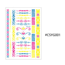 Load image into Gallery viewer, Creative Fluorescent Flower Arm Tattoo Stickers Face Butterfly Flower Stickers Waterproof Feather Tattoo Arm Tattoo Stickers