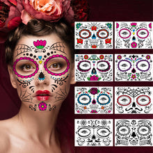 Load image into Gallery viewer, Cross Border Halloween Funny Face Tattoo Stickers Masquerade Undead Face Stickers Tattoo Stickers for Boy Girls Kids