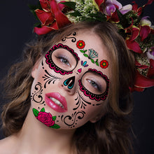 Load image into Gallery viewer, Cross Border Halloween Funny Face Tattoo Stickers Masquerade Undead Face Stickers Tattoo Stickers for Boy Girls Kids