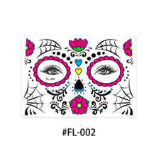 Load image into Gallery viewer, Cross Border Halloween Funny Face Tattoo Stickers Masquerade Undead Face Stickers Tattoo Stickers for Boy Girls Kids