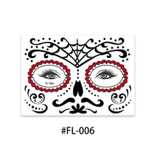 Load image into Gallery viewer, Cross Border Halloween Funny Face Tattoo Stickers Masquerade Undead Face Stickers Tattoo Stickers for Boy Girls Kids