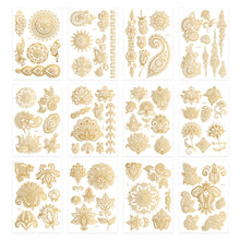 Load image into Gallery viewer, Hot Gold Rose Gold Hannah Lace Bridal Mandala Tattoo Sticker Sexy Summer Creative Body Arm Women Men Tattoo Stickers