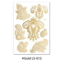 Load image into Gallery viewer, Hot Gold Rose Gold Hannah Lace Bridal Mandala Tattoo Sticker Sexy Summer Creative Body Arm Women Men Tattoo Stickers