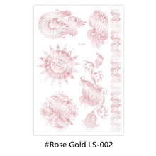 Load image into Gallery viewer, Hot Gold Rose Gold Hannah Lace Bridal Mandala Tattoo Sticker Sexy Summer Creative Body Arm Women Men Tattoo Stickers
