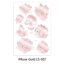 Load image into Gallery viewer, Hot Gold Rose Gold Hannah Lace Bridal Mandala Tattoo Sticker Sexy Summer Creative Body Arm Women Men Tattoo Stickers