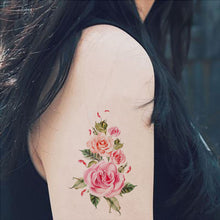 Load image into Gallery viewer, Literary Small Fresh Flower Creative Tattoo Stickers Arm Body Sexy Rose Waterproof Lasting Women Men Tattoo Stickers