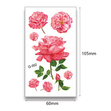 Load image into Gallery viewer, Literary Small Fresh Flower Creative Tattoo Stickers Arm Body Sexy Rose Waterproof Lasting Women Men Tattoo Stickers