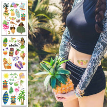 Load image into Gallery viewer, Creative Cartoon Stickers Fashion Hawaii Party Tattoo Stickers Summer Flowers Trend Women Men Sexy Tattoo Stickers