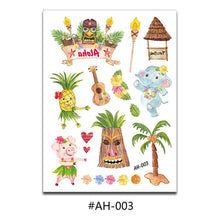 Load image into Gallery viewer, Creative Cartoon Stickers Fashion Hawaii Party Tattoo Stickers Summer Flowers Trend Women Men Sexy Tattoo Stickers