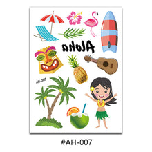 Load image into Gallery viewer, Creative Cartoon Stickers Fashion Hawaii Party Tattoo Stickers Summer Flowers Trend Women Men Sexy Tattoo Stickers