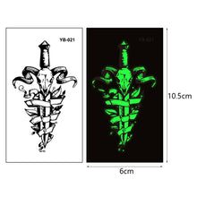 Load image into Gallery viewer, Luminous Tattoo Stickers Fluorescent Bar Music Festival Party Men and Women Tattoo Stickers Luminous Women Men Face Stickers