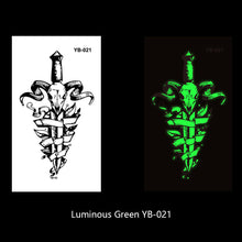 Load image into Gallery viewer, Luminous Tattoo Stickers Fluorescent Bar Music Festival Party Men and Women Tattoo Stickers Luminous Women Men Face Stickers