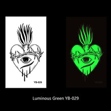 Load image into Gallery viewer, Luminous Tattoo Stickers Fluorescent Bar Music Festival Party Men and Women Tattoo Stickers Luminous Women Men Face Stickers