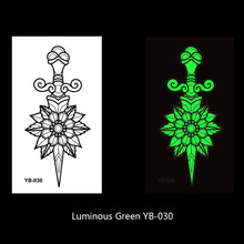 Load image into Gallery viewer, Luminous Tattoo Stickers Fluorescent Bar Music Festival Party Men and Women Tattoo Stickers Luminous Women Men Face Stickers