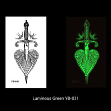 Load image into Gallery viewer, Luminous Tattoo Stickers Fluorescent Bar Music Festival Party Men and Women Tattoo Stickers Luminous Women Men Face Stickers