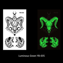 Load image into Gallery viewer, Luminous Tattoo Stickers Fluorescent Bar Music Festival Party Men and Women Tattoo Stickers Luminous Women Men Face Stickers