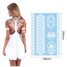 Load image into Gallery viewer, Hanna Lace Tattoo Stickers White Sexy White Women Sexy Body Arm Hawaii Waterproof Temporary Tattoo Lasting Tattoo Stickers
