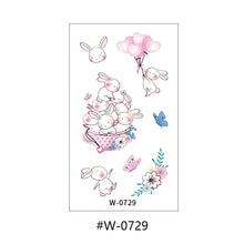 Load image into Gallery viewer, Cartoon Tattoo Stickers Temporary Disposable Flower Body Arm Abstract Tattoo Stickers Waterproof Women Tattoo Stickers