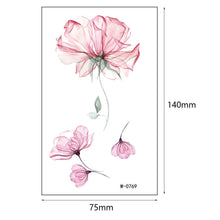 Load image into Gallery viewer, Cartoon Tattoo Stickers Temporary Waterproof Anime Flower Personality Flower Arm Tattoo Stickers Sexy Summer Women Body Stickers