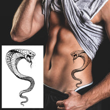 Load image into Gallery viewer, Snake Tattoo Stickers Dark Tide Cool Flower Arm Black Mamba Dead Man Snake Skull Tattoo Stickers Women Cool Body Stickers