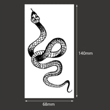 Load image into Gallery viewer, Snake Tattoo Stickers Dark Tide Cool Flower Arm Black Mamba Dead Man Snake Skull Tattoo Stickers Women Cool Body Stickers