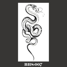 Load image into Gallery viewer, Snake Tattoo Stickers Dark Tide Cool Flower Arm Black Mamba Dead Man Snake Skull Tattoo Stickers Women Cool Body Stickers