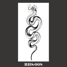 Load image into Gallery viewer, Snake Tattoo Stickers Dark Tide Cool Flower Arm Black Mamba Dead Man Snake Skull Tattoo Stickers Women Cool Body Stickers