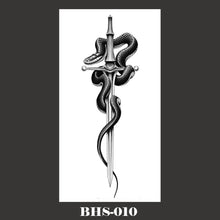 Load image into Gallery viewer, Snake Tattoo Stickers Dark Tide Cool Flower Arm Black Mamba Dead Man Snake Skull Tattoo Stickers Women Cool Body Stickers