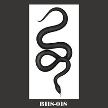 Load image into Gallery viewer, Snake Tattoo Stickers Dark Tide Cool Flower Arm Black Mamba Dead Man Snake Skull Tattoo Stickers Women Cool Body Stickers