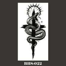 Load image into Gallery viewer, Snake Tattoo Stickers Dark Tide Cool Flower Arm Black Mamba Dead Man Snake Skull Tattoo Stickers Women Cool Body Stickers