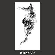 Load image into Gallery viewer, Snake Tattoo Stickers Dark Tide Cool Flower Arm Black Mamba Dead Man Snake Skull Tattoo Stickers Women Cool Body Stickers