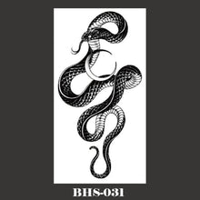 Load image into Gallery viewer, Snake Tattoo Stickers Dark Tide Cool Flower Arm Black Mamba Dead Man Snake Skull Tattoo Stickers Women Cool Body Stickers