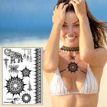 Load image into Gallery viewer, Creative Black Lace Tattoo Applique Arm Sexy Black and White Lace Tattoo Sticker Fashion Body Arm Flower Tattoo Stickers