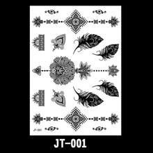 Load image into Gallery viewer, Creative Black Lace Tattoo Applique Arm Sexy Black and White Lace Tattoo Sticker Fashion Body Arm Flower Tattoo Stickers