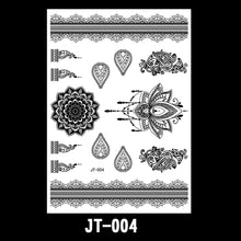 Load image into Gallery viewer, Creative Black Lace Tattoo Applique Arm Sexy Black and White Lace Tattoo Sticker Fashion Body Arm Flower Tattoo Stickers