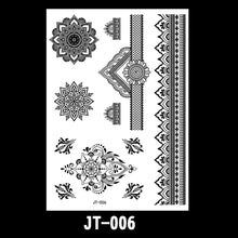 Load image into Gallery viewer, Creative Black Lace Tattoo Applique Arm Sexy Black and White Lace Tattoo Sticker Fashion Body Arm Flower Tattoo Stickers