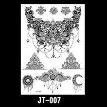 Load image into Gallery viewer, Creative Black Lace Tattoo Applique Arm Sexy Black and White Lace Tattoo Sticker Fashion Body Arm Flower Tattoo Stickers