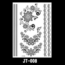Load image into Gallery viewer, Creative Black Lace Tattoo Applique Arm Sexy Black and White Lace Tattoo Sticker Fashion Body Arm Flower Tattoo Stickers