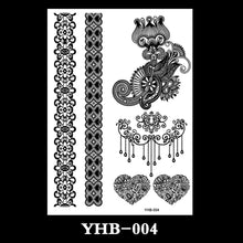 Load image into Gallery viewer, Creative Black Lace Tattoo Applique Arm Sexy Black and White Lace Tattoo Sticker Fashion Body Arm Flower Tattoo Stickers